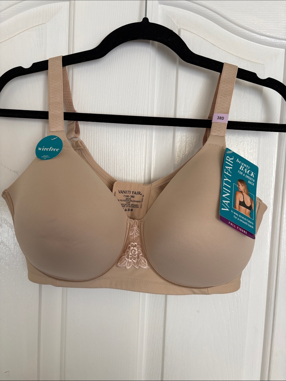 Vanity Fair Nude Wirefree T-Shirt Bra with Lace Accent